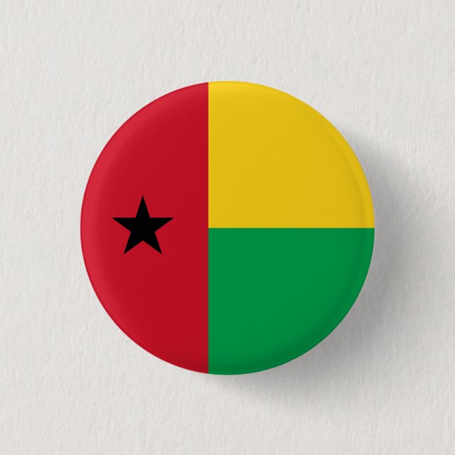 Bissau-Guinean Flag, Flag of Guinea-Bissau Button (Front)