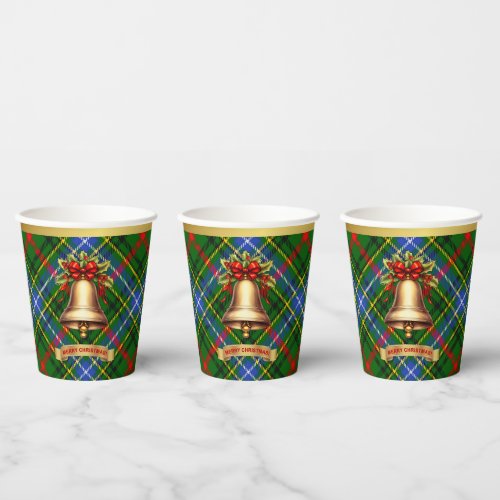 Bisset Personalized Tartan Christmas  Paper Cups