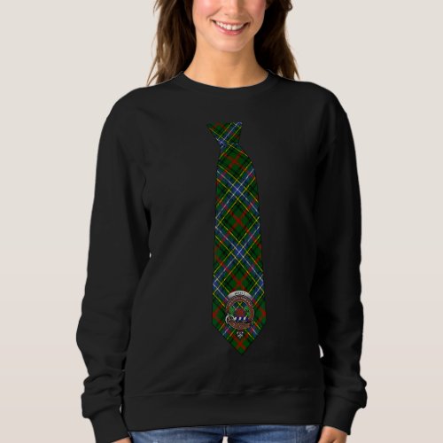Bisset Tartan Necktie  Clan Badge Sweatshirt
