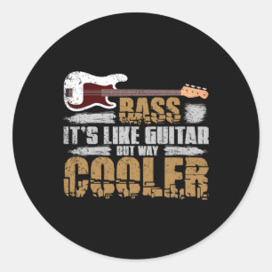 Bist B Guitar Player Gift B Guitar Classic Round Sticker