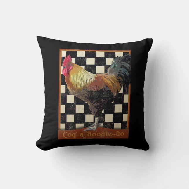 Bisto Rooster Throw Pillow (Front)