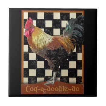 Bisto Rooster Tile by NeatoCards at Zazzle
