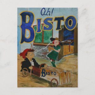 Bisto vintage poster postcard