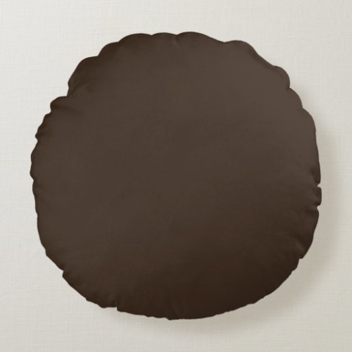  Bistre solid color  Round Pillow