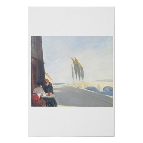 Bistro _ Edward Hopper Faux Canvas Print