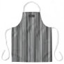 Bistro Foodie Black And White Café Stripe Pattern Apron