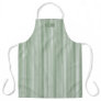 Bistro Foodie Green Ivy Café Stripe Pattern Apron