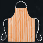 Bistro Foodie Orange Spice Café Stripe Pattern Apron<br><div class="desc">Chic and trendy spiced orange and white bistro stripe pattern foodie apron. Template text space for name,  initials or kitchen lingo.</div>