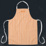 Bistro Foodie Orange Spice Café Stripe Pattern Apron<br><div class="desc">Chic and trendy spiced orange and white bistro stripe pattern foodie apron. Template text space for name,  initials or kitchen lingo.</div>
