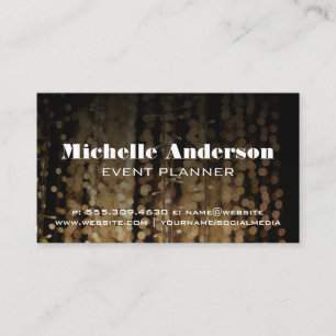 Bistro Lights Hanging Events Business Card