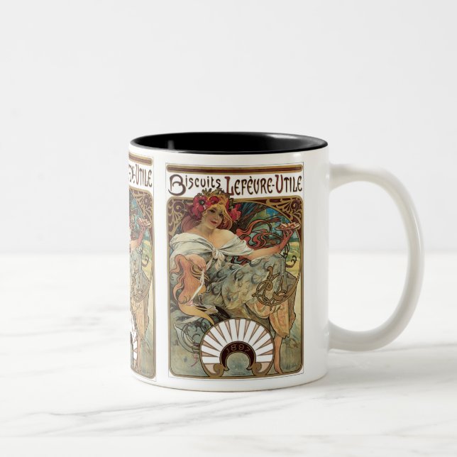 Bisuits Lefevre-Utile Two-Tone Coffee Mug (Right)