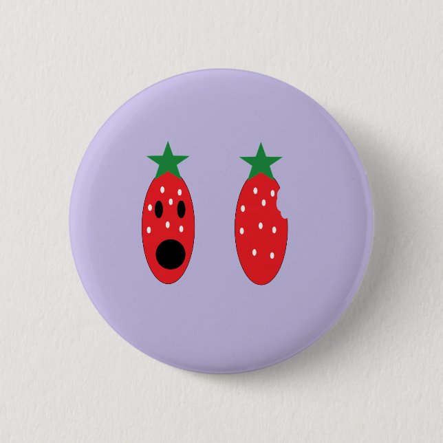 bit strawberry pinback button (Front)
