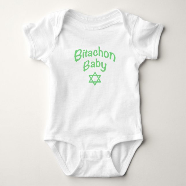 Bitachon Baby Green Bodysuit (Front)