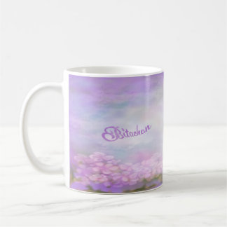 Bitachon Purple Flowers Mug