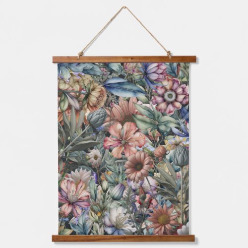 Bitanical Watercolor Flowers Hanging Tapestry