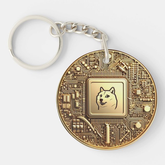 BitCap Dogecoin Inspiration Keychain (Front)