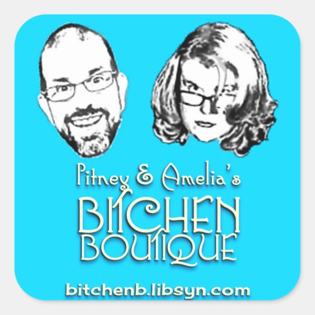 Bitchen Boutique Logo Square Stickers (6) (Front)