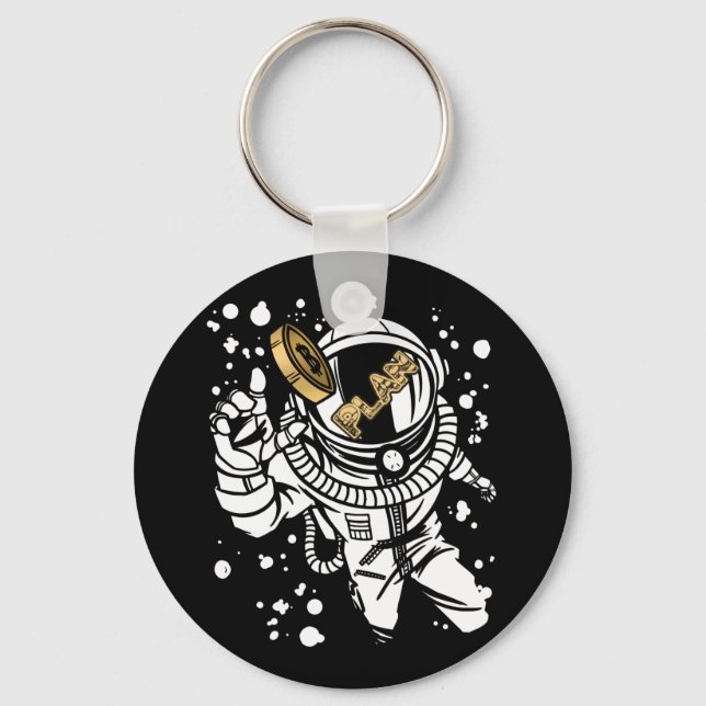 Bitcoin Сryptocurrency Plan B Astronaut Keychain (Front)