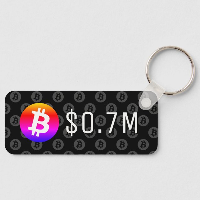 Bitcoin $0.7M ($700K) One Million Keychain (Front)