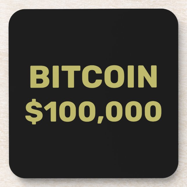 Bitcoin 100000 Celebration Beverage Coaster (Front)