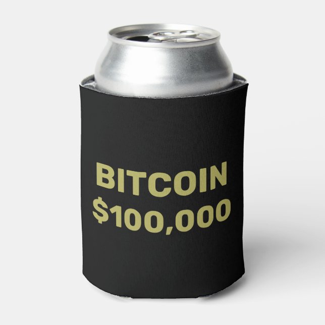 Bitcoin 100000 Celebration Can Cooler (Can Front)