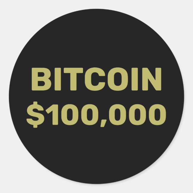 Bitcoin 100000 Celebration Classic Round Sticker (Front)