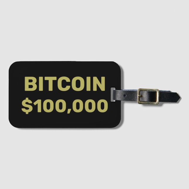 Bitcoin 100000 Celebration Luggage Tag (Front Horizontal)