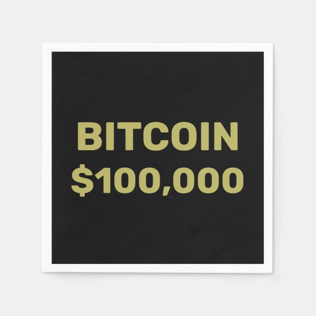 Bitcoin 100000 Celebration Napkins (Front)