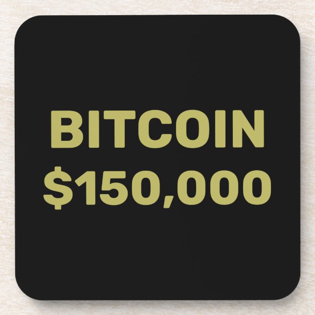 Bitcoin 150000 Celebration Beverage Coaster (Front)