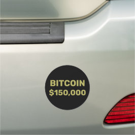 Bitcoin 150000 Celebration Car Magnet