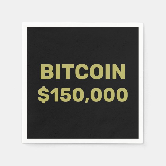 Bitcoin 150000 Celebration Napkins (Front)