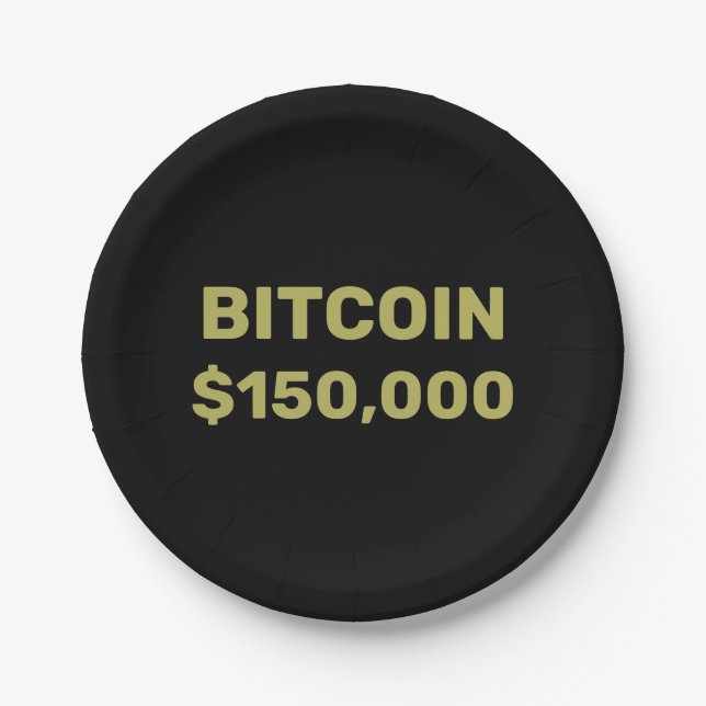 Bitcoin 150000 Celebration Paper Plates (Front)