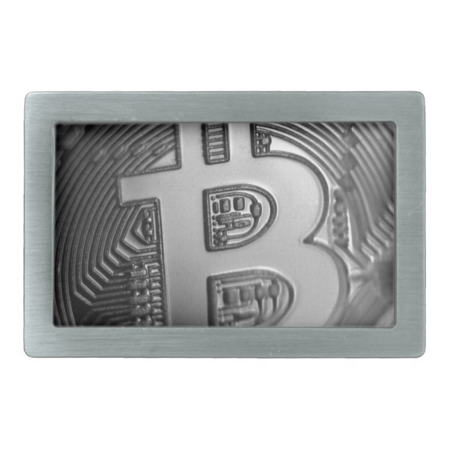 Bitcoin 16 rectangular belt buckle (Front)