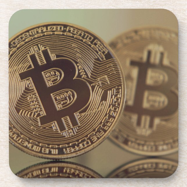 Bitcoin 17 beverage coaster (Front)