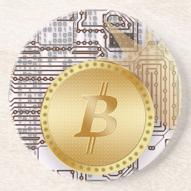 Bitcoin 18 drink coaster (Front)