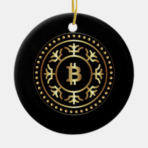 Bitcoin 2 ceramic ornament