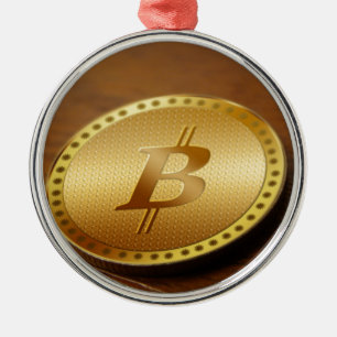 Bitcoin 2 metal ornament