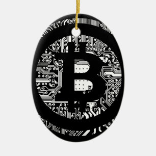 Bitcoin 4 ceramic ornament