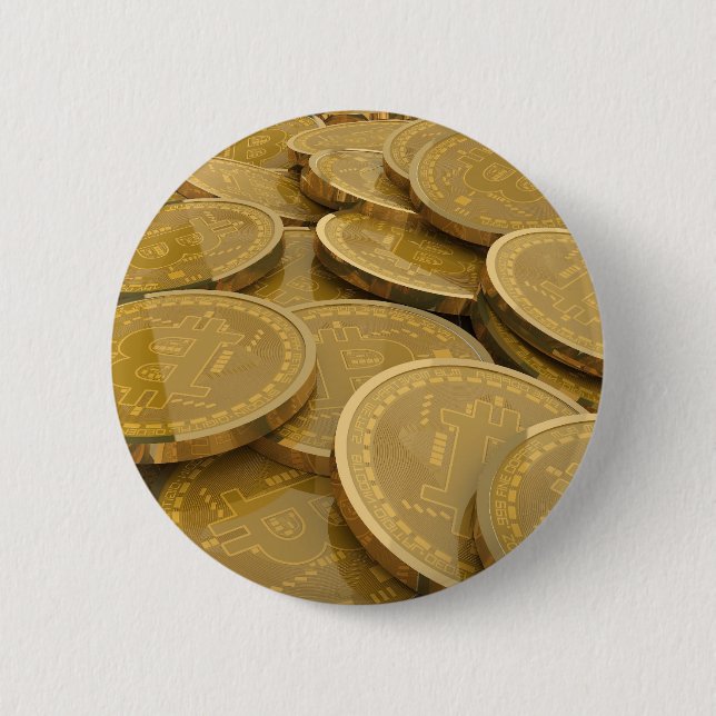 Bitcoin 7 pinback button (Front)