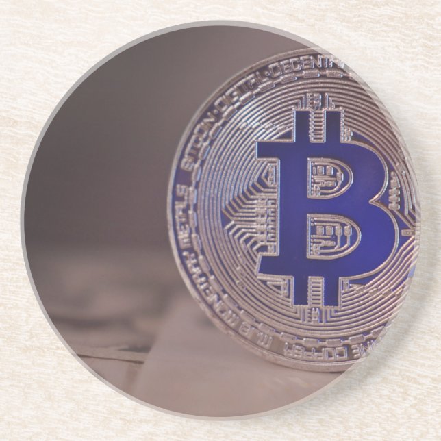 Bitcoin 8 drink coaster (Front)