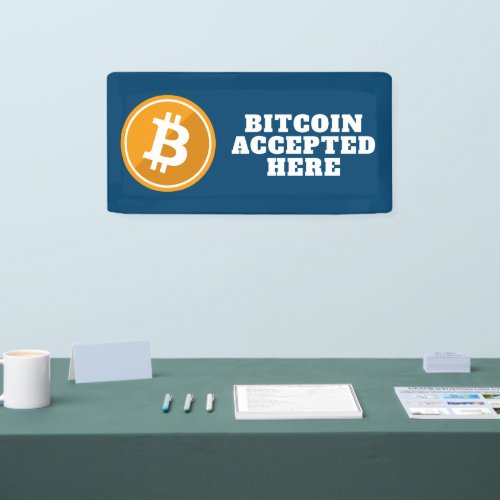 Bitcoin Accepted Here _ digital cryptocurrency Banner