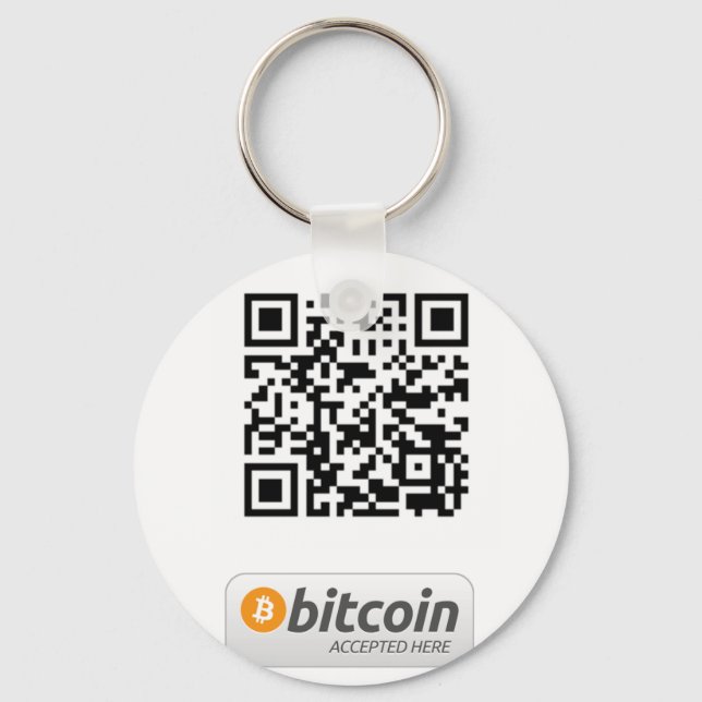 Bitcoin Accepted Here Keychain (Front)