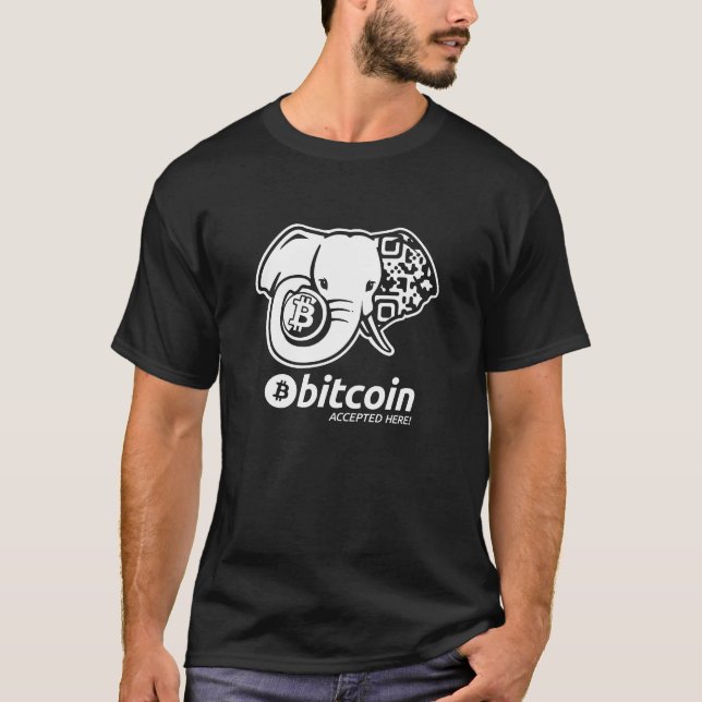 Bitcoin Accepted Here Sign BK_B T-Shirt (Front)