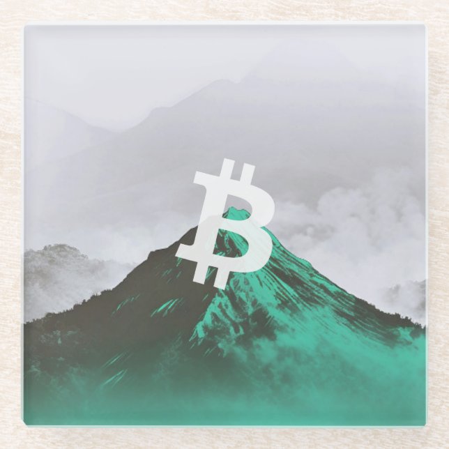 Bitcoin All-Time-High (ATH) Glass Coaster (Front)