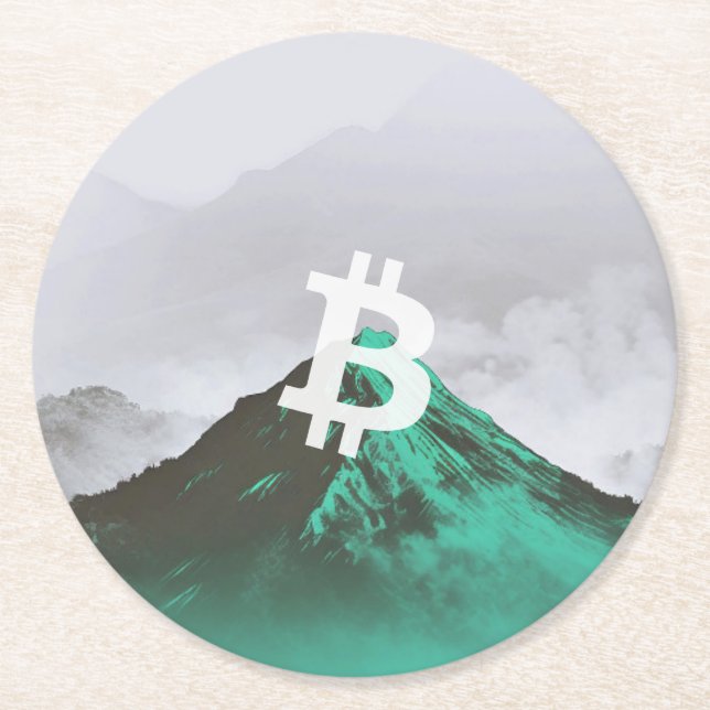 Bitcoin All-Time-High (ATH) Round Paper Coaster (Front)