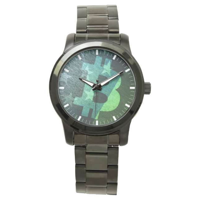 Bitcoin America ₿  (Green) Watch (Front)