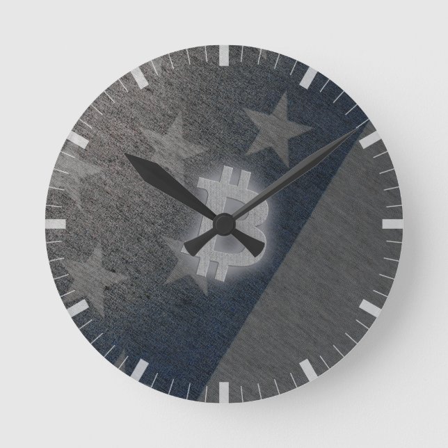 Bitcoin America Round Clock (Front)