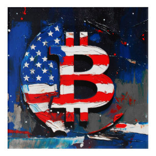 Bitcoin America (Style: Main) Oil Painting  Acrylic Print