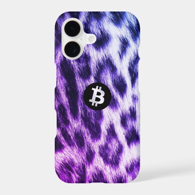 Bitcoin Animal (Snow Leopard, Style 2) iPhone Case (Back)