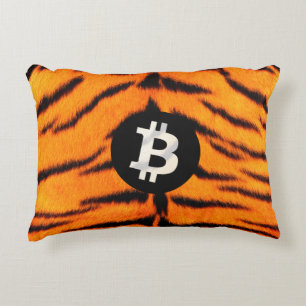 Bitcoin Animal (Tiger, Style 1) Accent Pillow